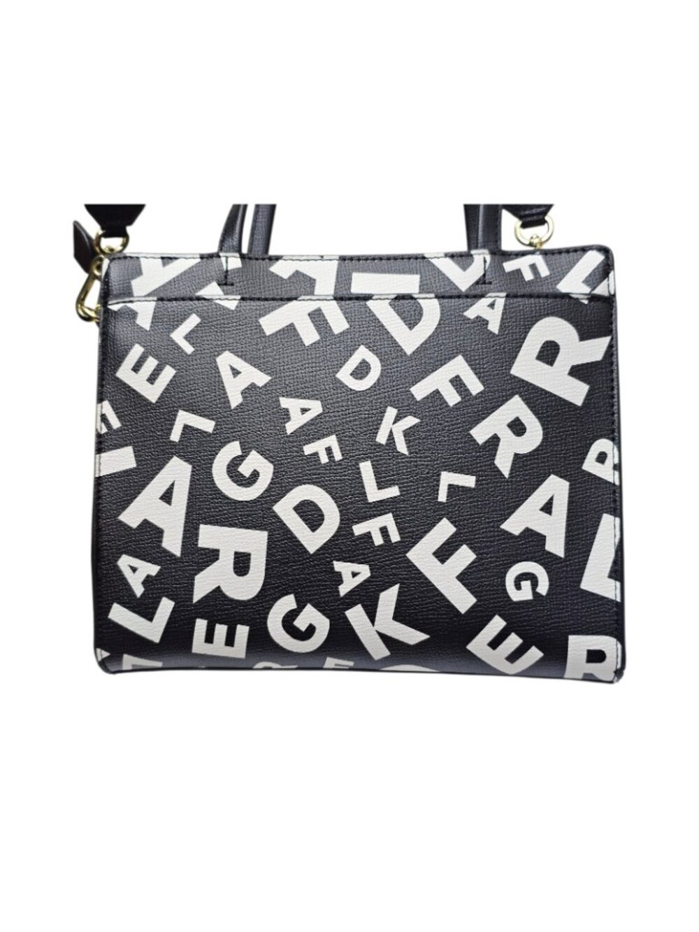 KARL LAGERFELD Maybelle crossbody top handle satchel Bag Multicolored Font Used - Picture 6 of 16